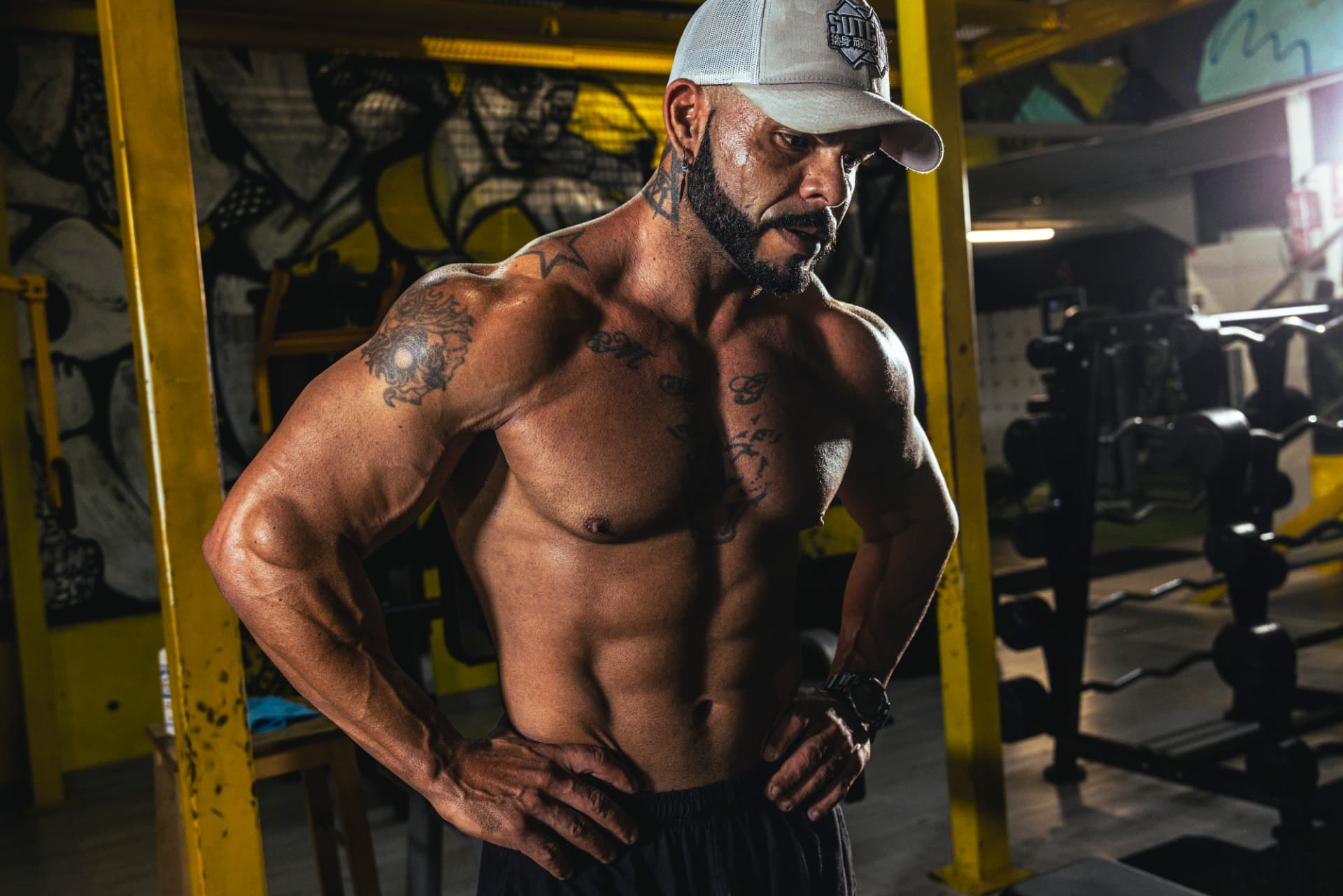 Michael Greenland — portrait in the gym in Tenerife
